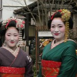 Twenty-something office workers dress up as geishas for fun