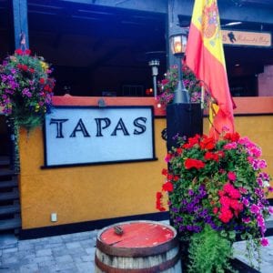 Sample Spanish small plates at the Tapas Restaurant in Canmore, Alberta.