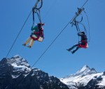 Zip Line Adventure in the Alps. 54 miles-per-hour