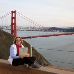 Romantic Places in San Francisco. Above the Golden Gate Bridge with a view of the city. 