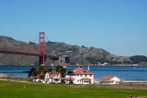 Crissy Field Golden Gate Bridge.S an Francisco Presidio