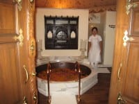 Cool down in a bath of rose petals at the Rambagh's spa.