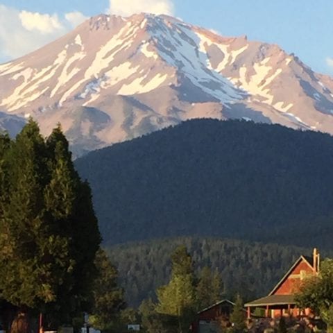 If you drive from San Francisco, you'll pass Mt. Shasta. Why not stop for a night?