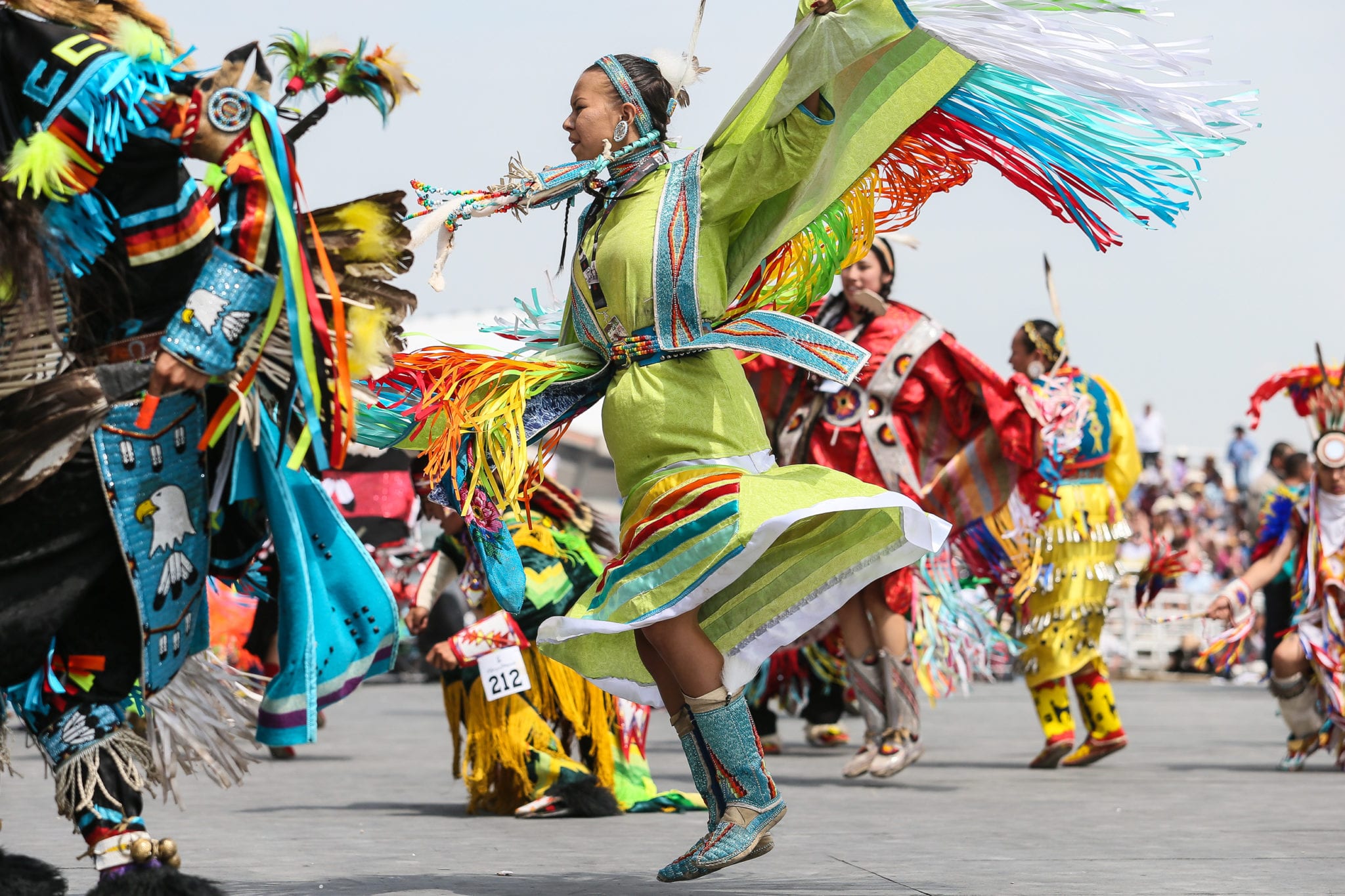 A Pow Wow in the Indian Village entertains rodeo guests