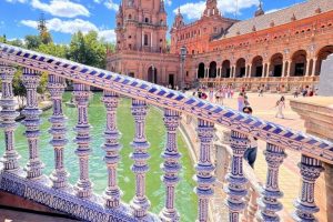 Tiled bridge in Seville, Spain
